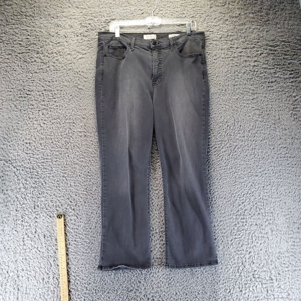 Jessica Simpson Jeans Womens 14 Gray High Rise Crop Boot Stretch Denim